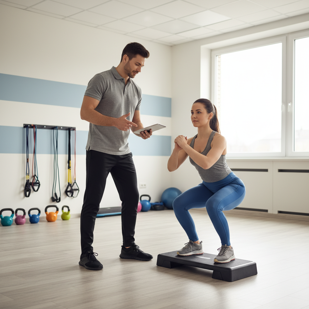 Physical therapist performing movement assessment for Scottsdale athlete to optimize sports performance and injury prevention